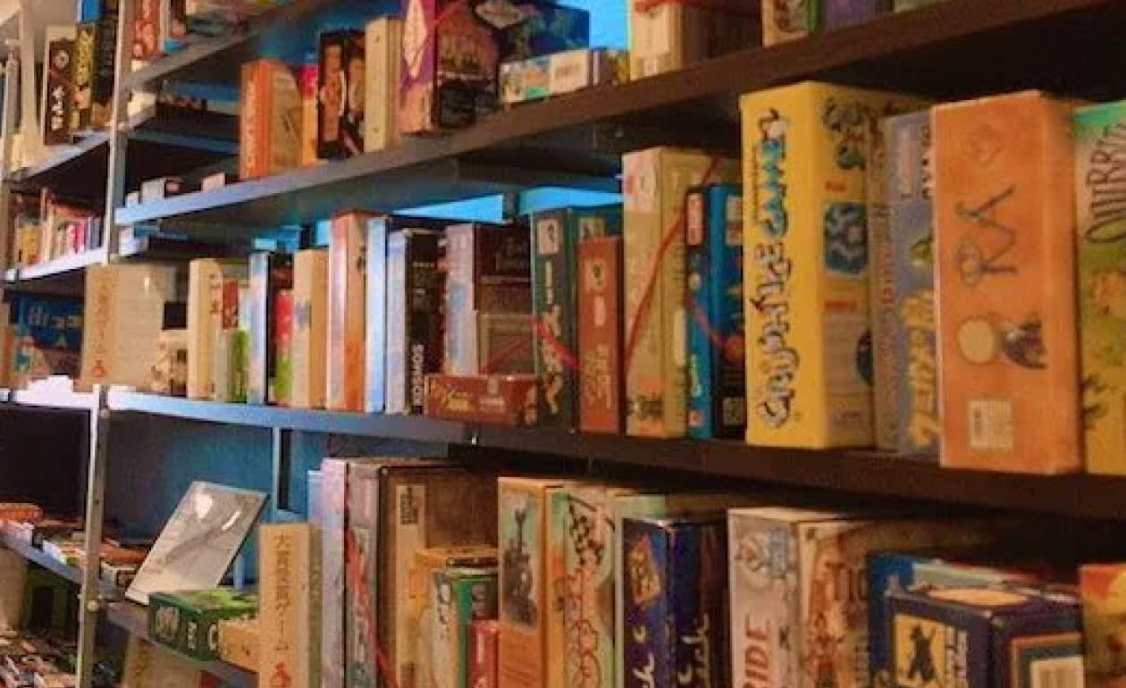 ボードゲームが並んでいる写真