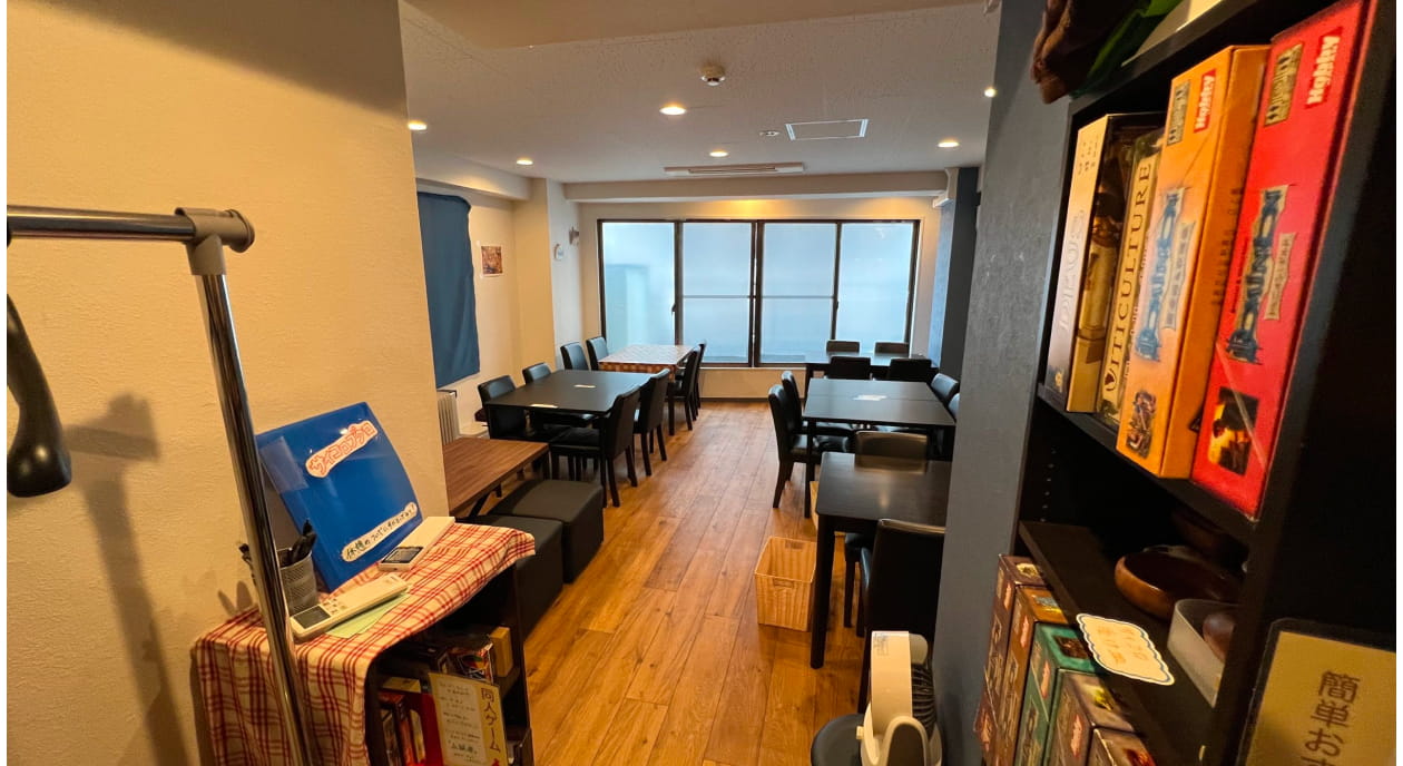 ボードゲームを遊ぶ場所の写真